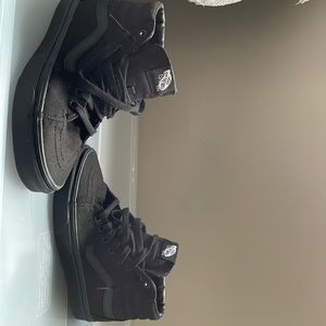 all black high top vans